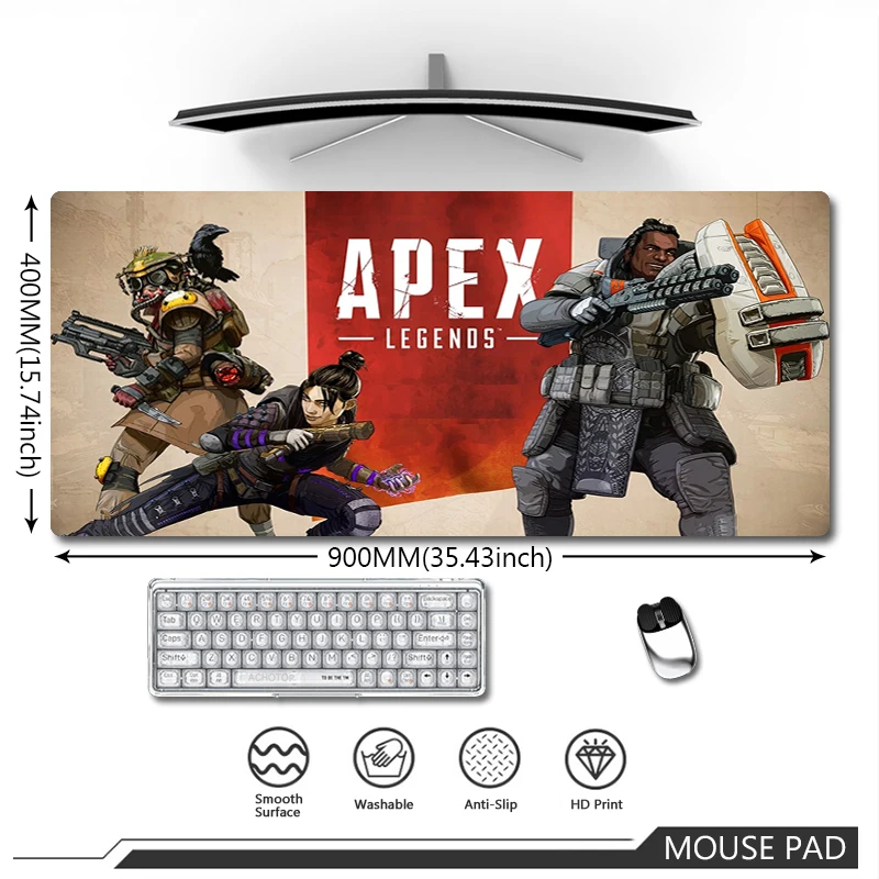 Apex Legends Mouse Pad Large Gaming Mousepad Pc Gamer Accesorios Mousemat Computer Game Carpets Anti-slip Overlock Table Pads
Apex Legends Mouse Pad Large Gaming Mousepad Pc Gamer Accesorios Mousemat Computer Game Carpets Anti-slip Overlock Table Pads