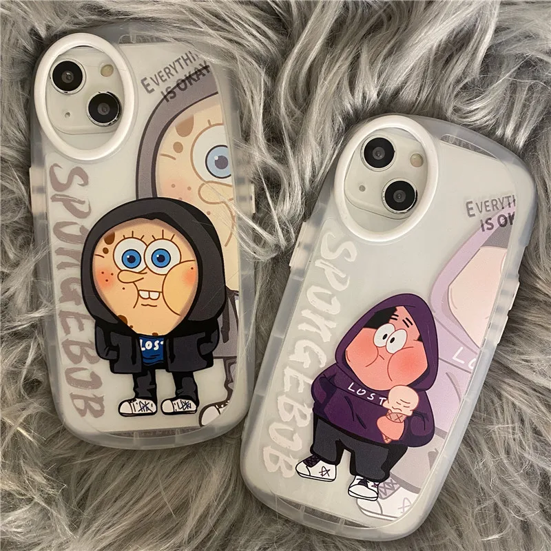 Bandai SpongeBob Couple Transparent Phone Case For IPhone 13 12 11 Pro Max Xs X Xr Ins Style Patrick Star BFF Silicone Cover
Bandai SpongeBob Couple Transparent Phone Case For IPhone 13 12 11 Pro Max Xs X Xr Ins Style Patrick Star BFF Silicone Cover