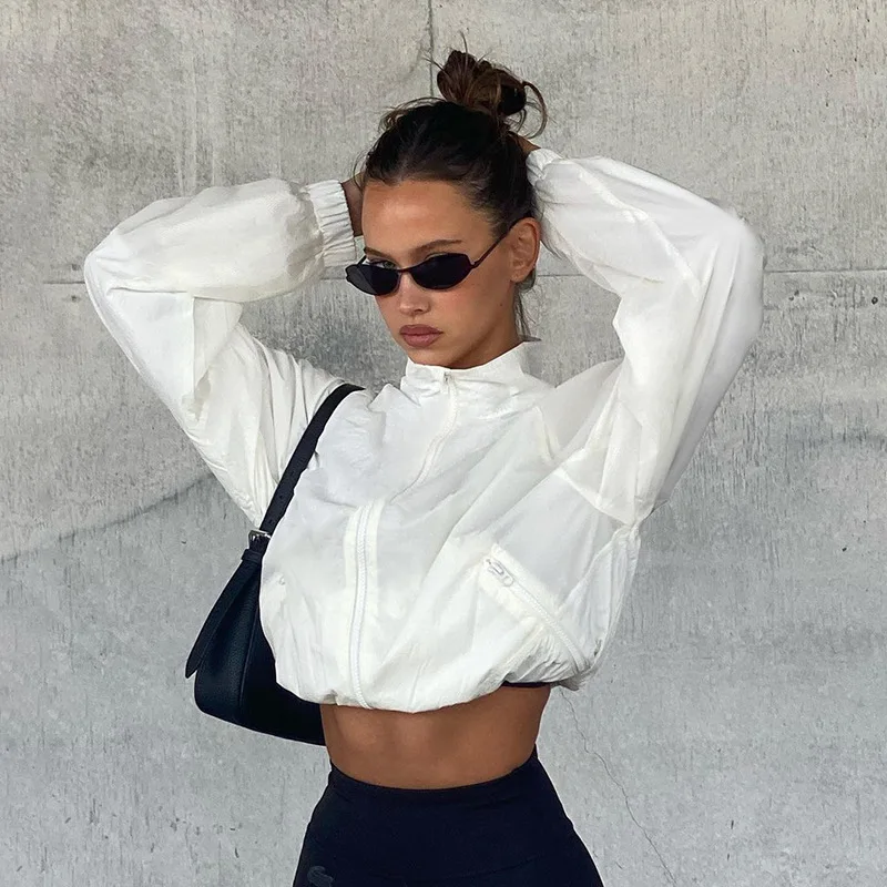 2023 Autumn Casual Turn-down Collar Coats for Women Women's Long Sleeve Zip-up Jackets Outerwear Female White Tops Streetwear
2023 Autumn Casual Turn-down Collar Coats for Women Women's Long Sleeve Zip-up Jackets Outerwear Female White Tops Streetwear