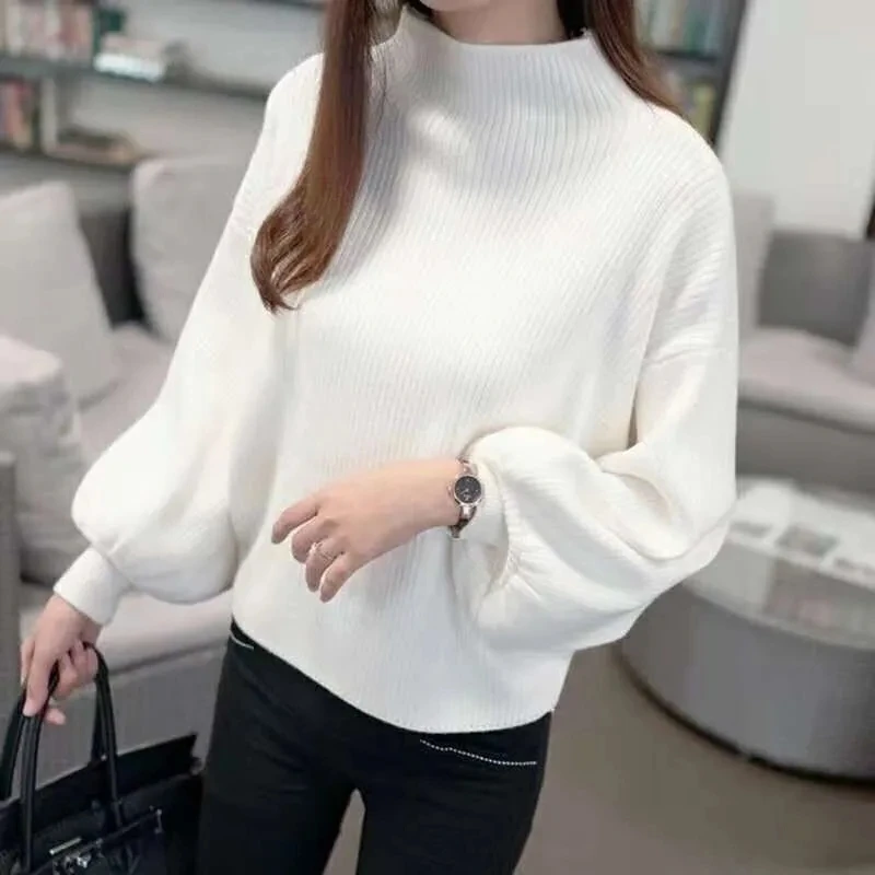 Korean Winter Women Sweaters Fashion Turtleneck Lantern Sleeve Pullovers Loose Knitted Female Tops 2023 Fashion Harajuku Leisure
Korean Winter Women Sweaters Fashion Turtleneck Lantern Sleeve Pullovers Loose Knitted Female Tops 2023 Fashion Harajuku Leisure