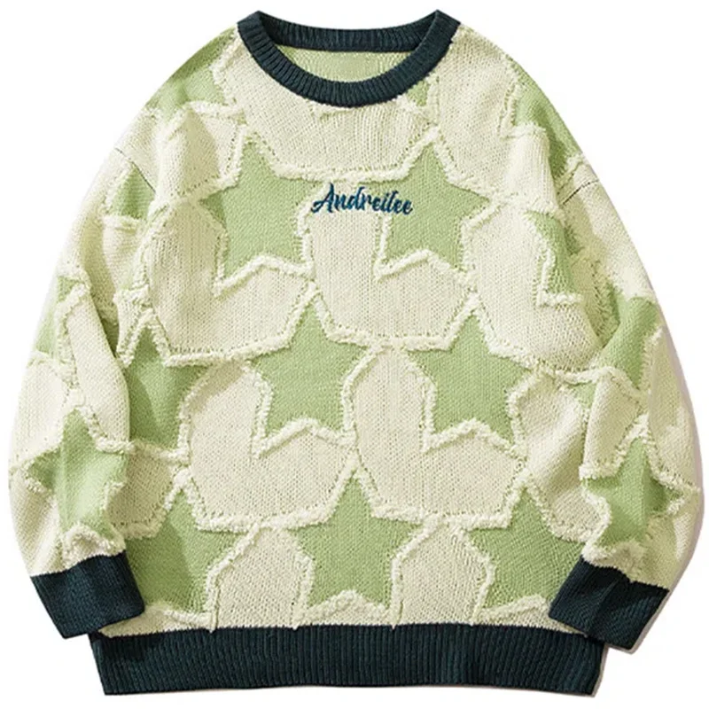 Vintage Five Pointed Star Sweater For Men Winter Retro Hip Hop Knitwear Pullover Knitted Streetwear 2023 Women Oversized Sweater
Vintage Five Pointed Star Sweater For Men Winter Retro Hip Hop Knitwear Pullover Knitted Streetwear 2023 Women Oversized Sweater