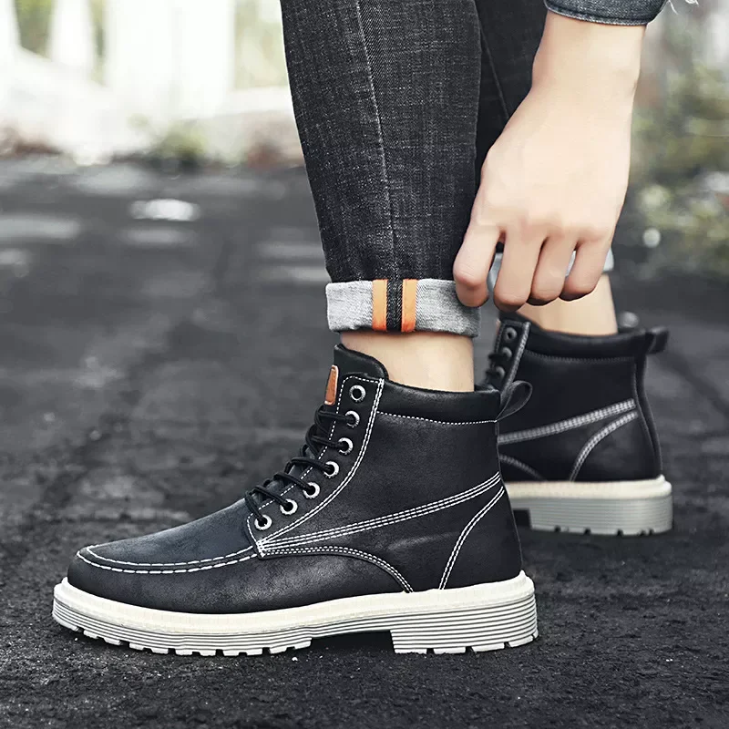 Boots Genuine Leather Martin Boots Man All-match Lace-Up Casual High Quality Comfortable High-top Tooling Boots Men Footwear
Boots Genuine Leather Martin Boots Man All-match Lace-Up Casual High Quality Comfortable High-top Tooling Boots Men Footwear