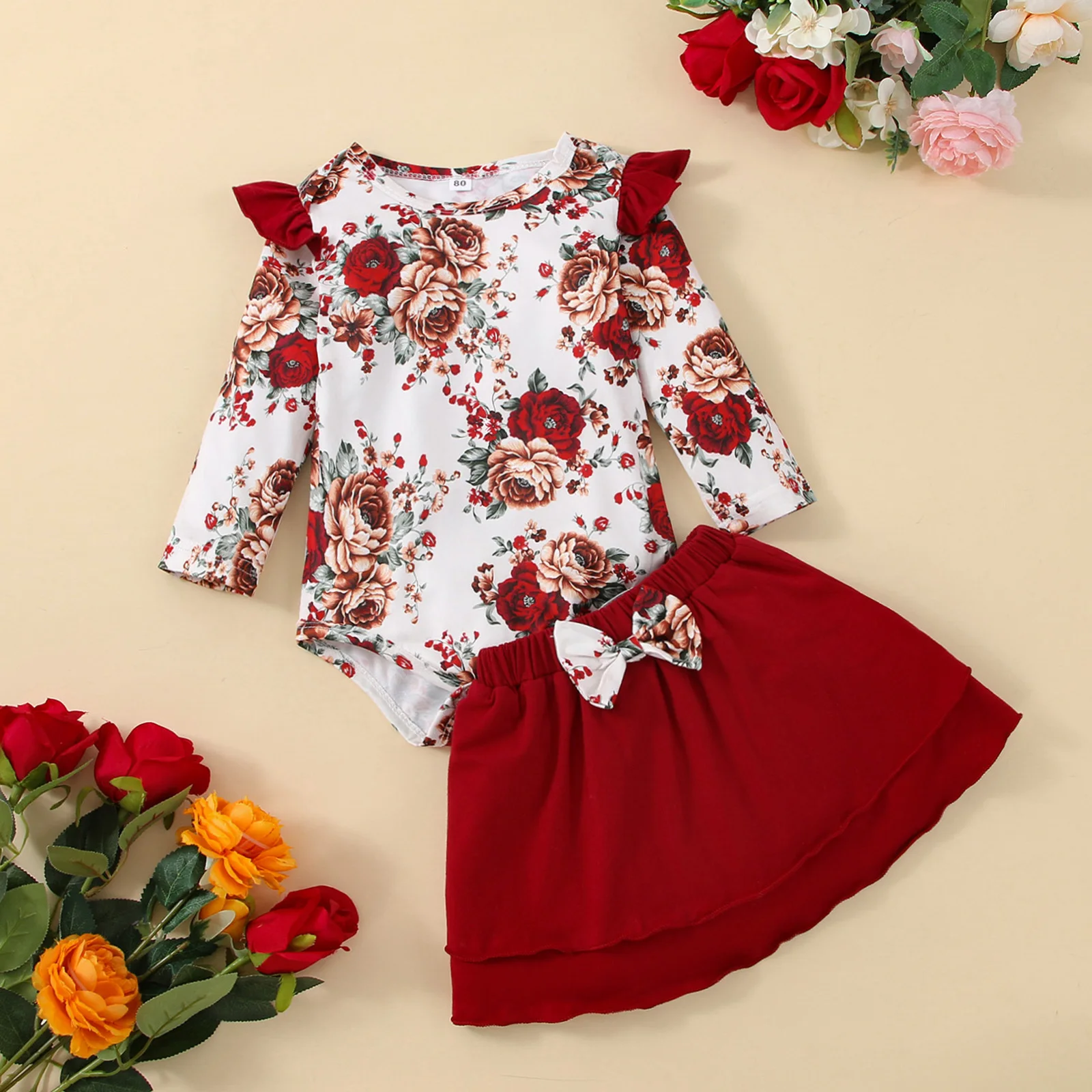 Ma&Baby 0-24M Toddler Infant Baby Girls Clothes Sets Floral Print Long Sleeve Romper Bow Skirts Outfits Spring Costumes D01
Ma&Baby 0-24M Toddler Infant Baby Girls Clothes Sets Floral Print Long Sleeve Romper Bow Skirts Outfits Spring Costumes D01
