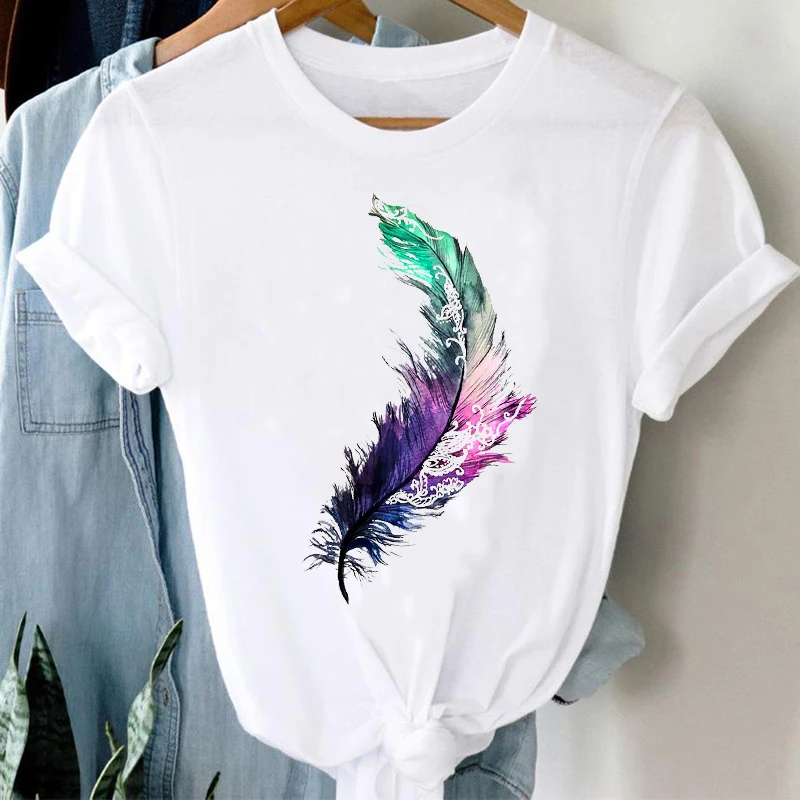 T-shirts Women Watercolor Feather 90s Fashion Clothing Spring Summer Trend Graphic Tshirt Top Lady Print Travel Tee T-Shirt
T-shirts Women Watercolor Feather 90s Fashion Clothing Spring Summer Trend Graphic Tshirt Top Lady Print Travel Tee T-Shirt