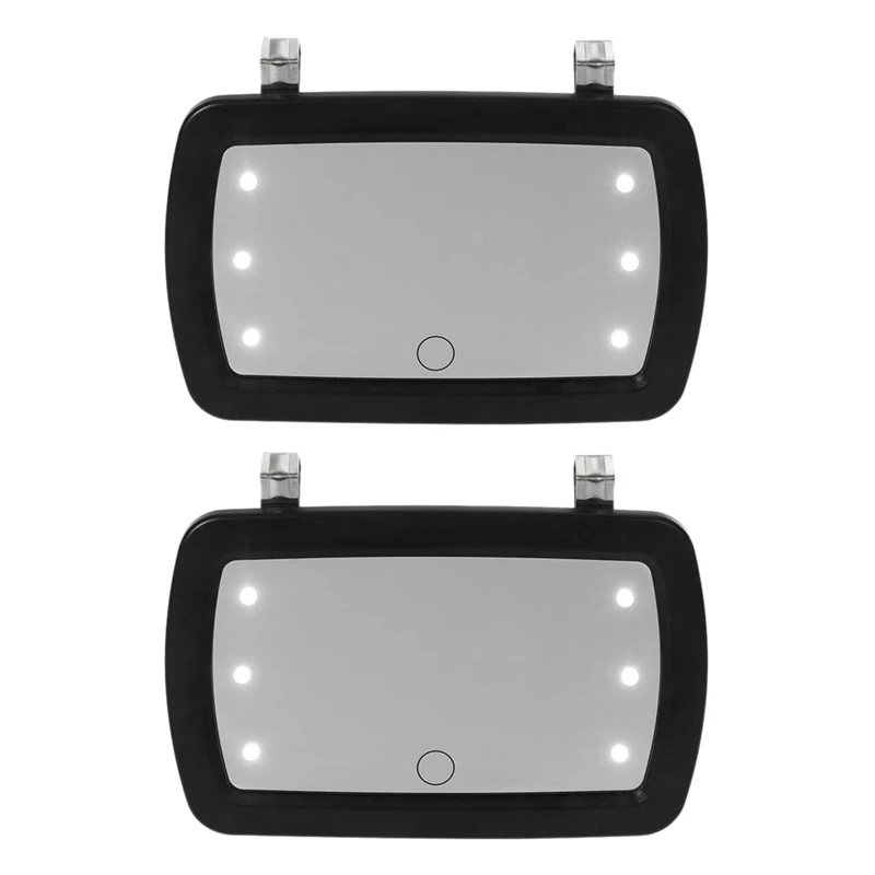 2X Car Sun Visor Mirror Makeup Sun-Shading Cosmetic Mirror Vanity Mirror Automobile Make Up Mirror With Six LED Lights
2X Car Sun Visor Mirror Makeup Sun-Shading Cosmetic Mirror Vanity Mirror Automobile Make Up Mirror With Six LED Lights