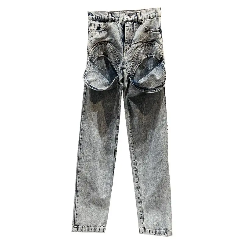 GetSpring Women Jeans Fashion 2022 Washed Hole Hollow Out Diamond High Waist Straight Denim Pants Loose Long Denim Trousers New
GetSpring Women Jeans Fashion 2022 Washed Hole Hollow Out Diamond High Waist Straight Denim Pants Loose Long Denim Trousers New