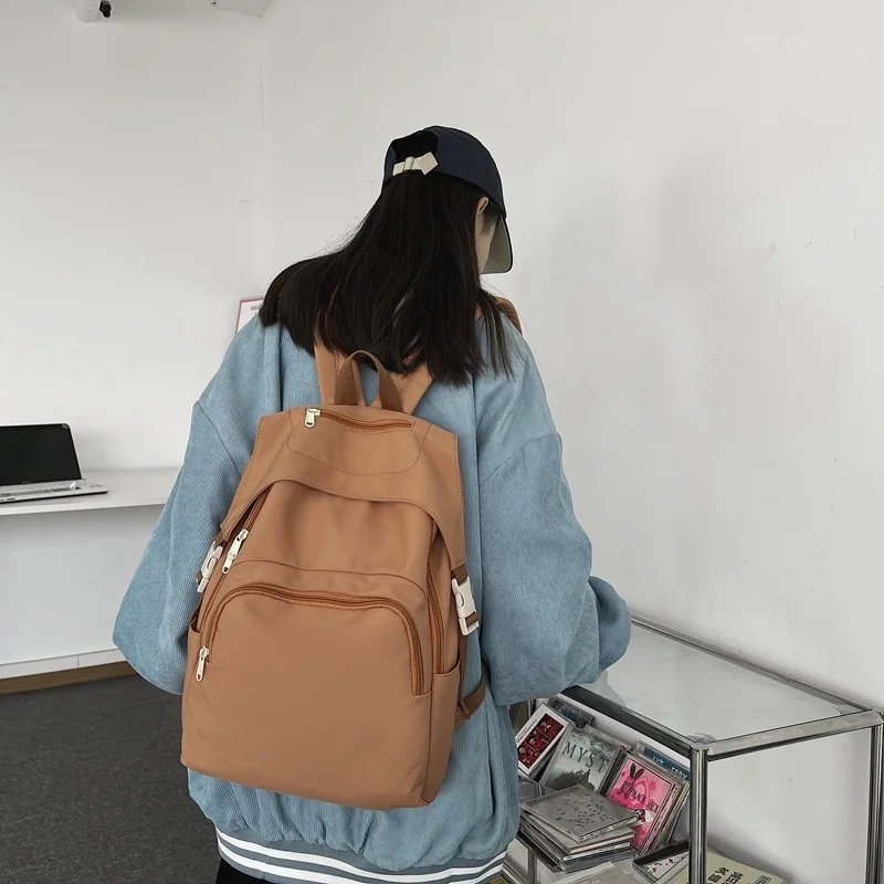 Fashion Woman Backpack Solid Nylon Rucksack for College Girls Boys Student Bookbag Lovers School Bag Black
Fashion Woman Backpack Solid Nylon Rucksack for College Girls Boys Student Bookbag Lovers School Bag Black
