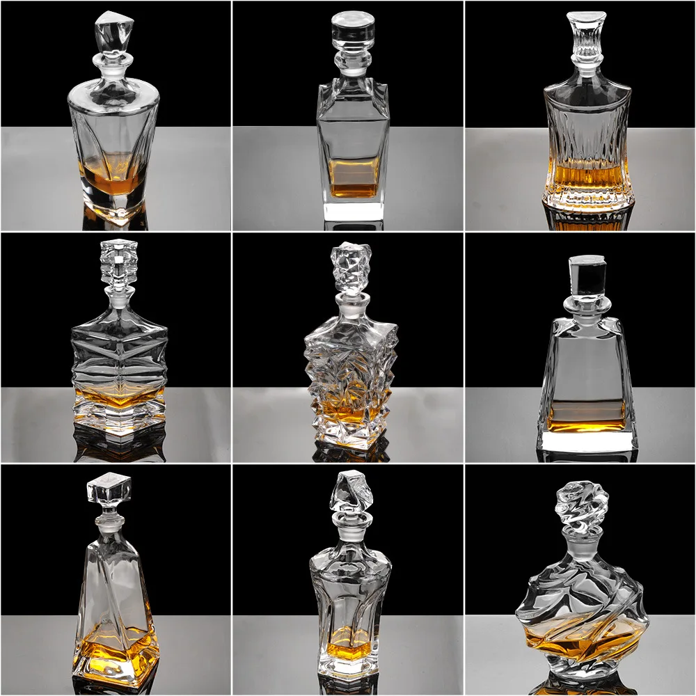Classical Glass Wine Bottle Personality Thick Bottom Transparent Crystal Brandy Whisky Bottle Decanter Empty Bottle Wine Jug
Classical Glass Wine Bottle Personality Thick Bottom Transparent Crystal Brandy Whisky Bottle Decanter Empty Bottle Wine Jug