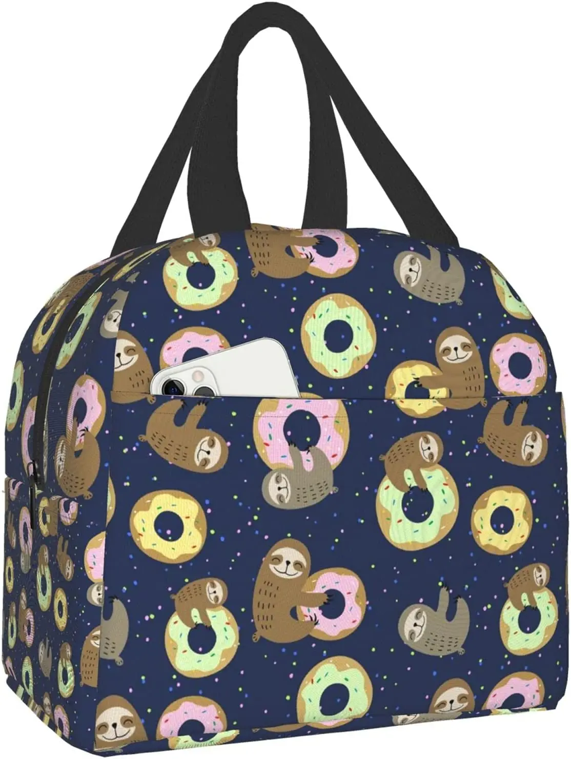 Donut Sloth Lunch Bag Reusable Lunch Box Waterproof Thermal Tote Bag Lunch Container Cooler Bag for Women Men Work Travel Picnic
Donut Sloth Lunch Bag Reusable Lunch Box Waterproof Thermal Tote Bag Lunch Container Cooler Bag for Women Men Work Travel Picnic