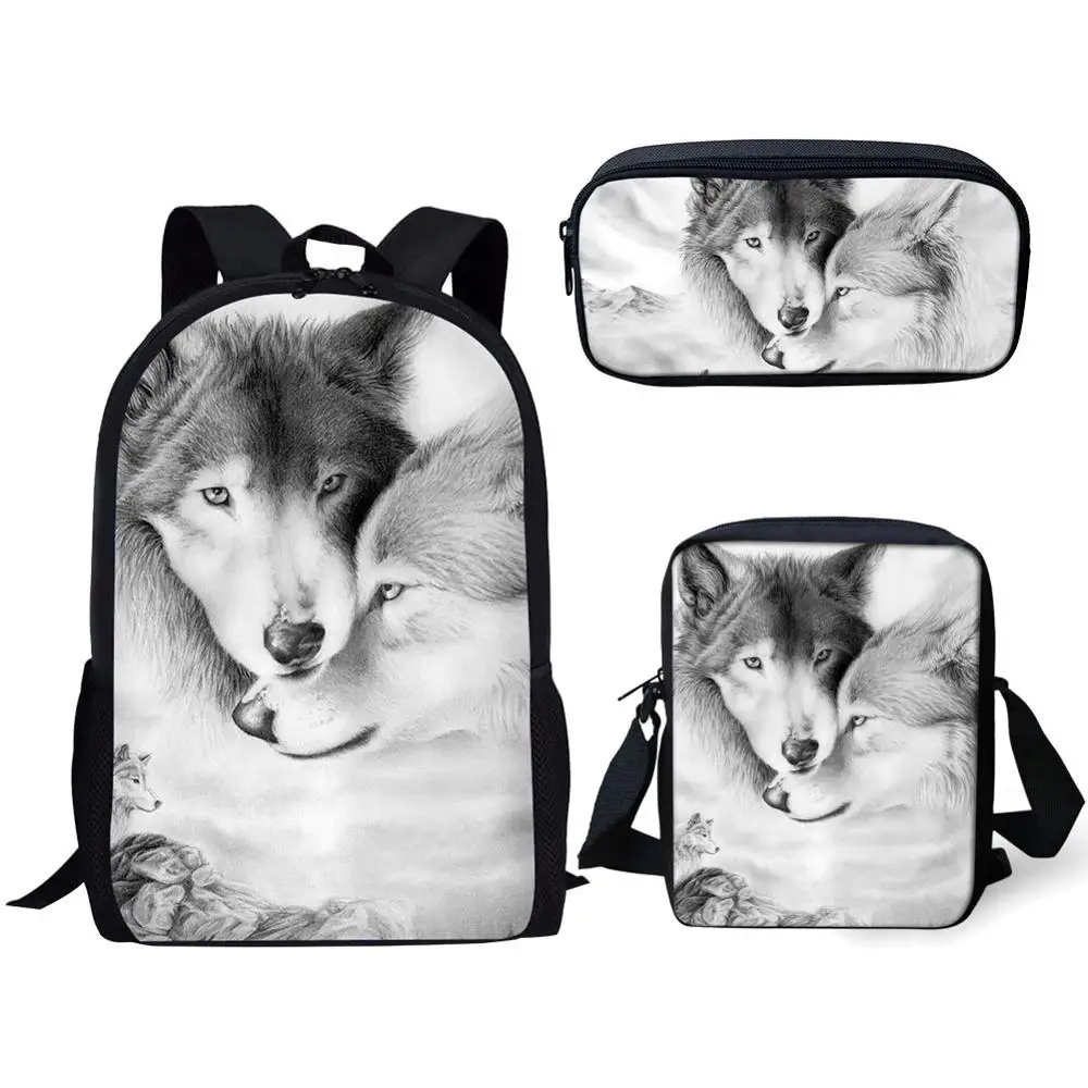 Harajuku Creative Wolf 3D Print 3pcs/Set School Student Bookbag Fashion Travel Laptop Daypack Shoulder Bag Pencil Case
Harajuku Creative Wolf 3D Print 3pcs/Set School Student Bookbag Fashion Travel Laptop Daypack Shoulder Bag Pencil Case