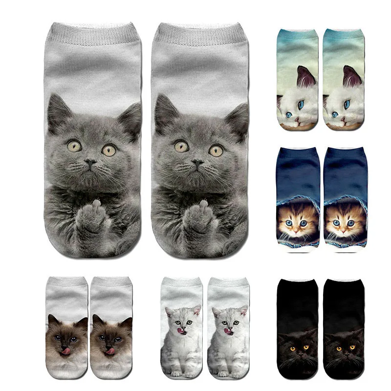 New 3D Print Funny Cute Cartoon Kitten Unisex Short Socks Creative Colorful Multiple Cat Face Happy Low Ankle Socks For Women
New 3D Print Funny Cute Cartoon Kitten Unisex Short Socks Creative Colorful Multiple Cat Face Happy Low Ankle Socks For Women