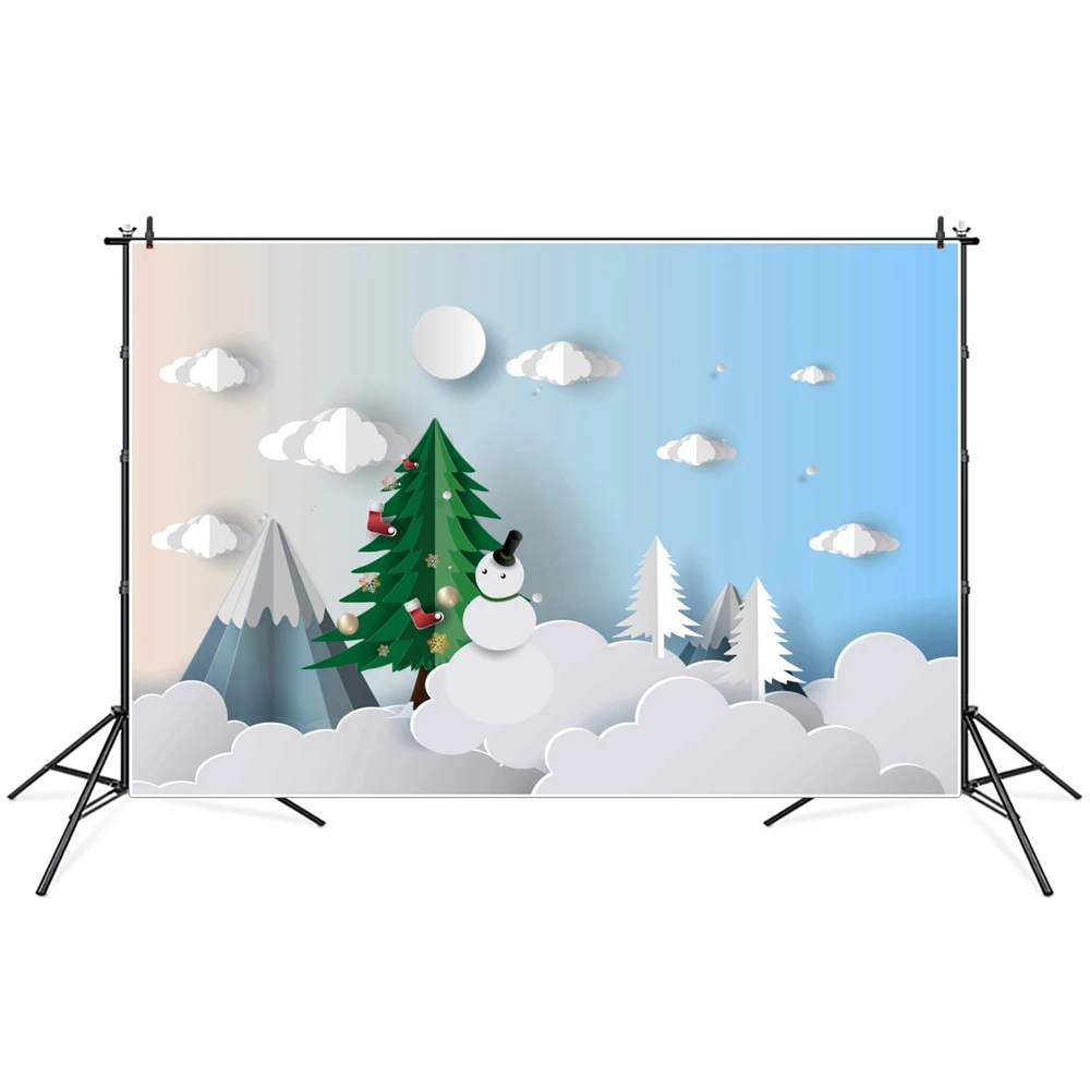 Christmas Tree Snowman Cloud Hill Photography Backdrops Custom Party Home Decoration Studio Photo Booth Photographic Backgrounds
Christmas Tree Snowman Cloud Hill Photography Backdrops Custom Party Home Decoration Studio Photo Booth Photographic Backgrounds