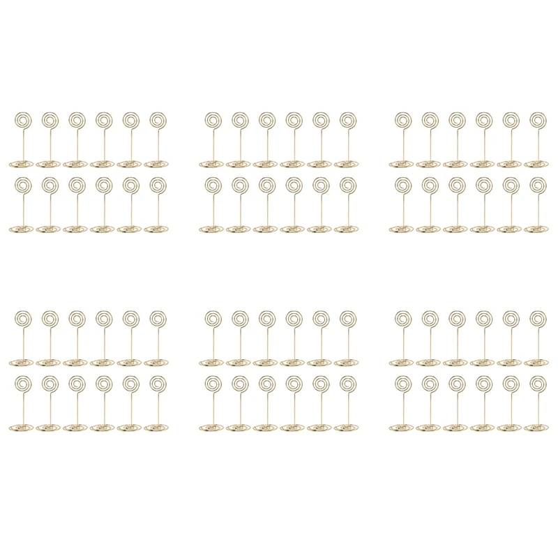 72 Pack Table Number Card Holders Photo Holder Stands Place Paper Menu Clips, Circle Shape (Gold)
72 Pack Table Number Card Holders Photo Holder Stands Place Paper Menu Clips, Circle Shape (Gold)