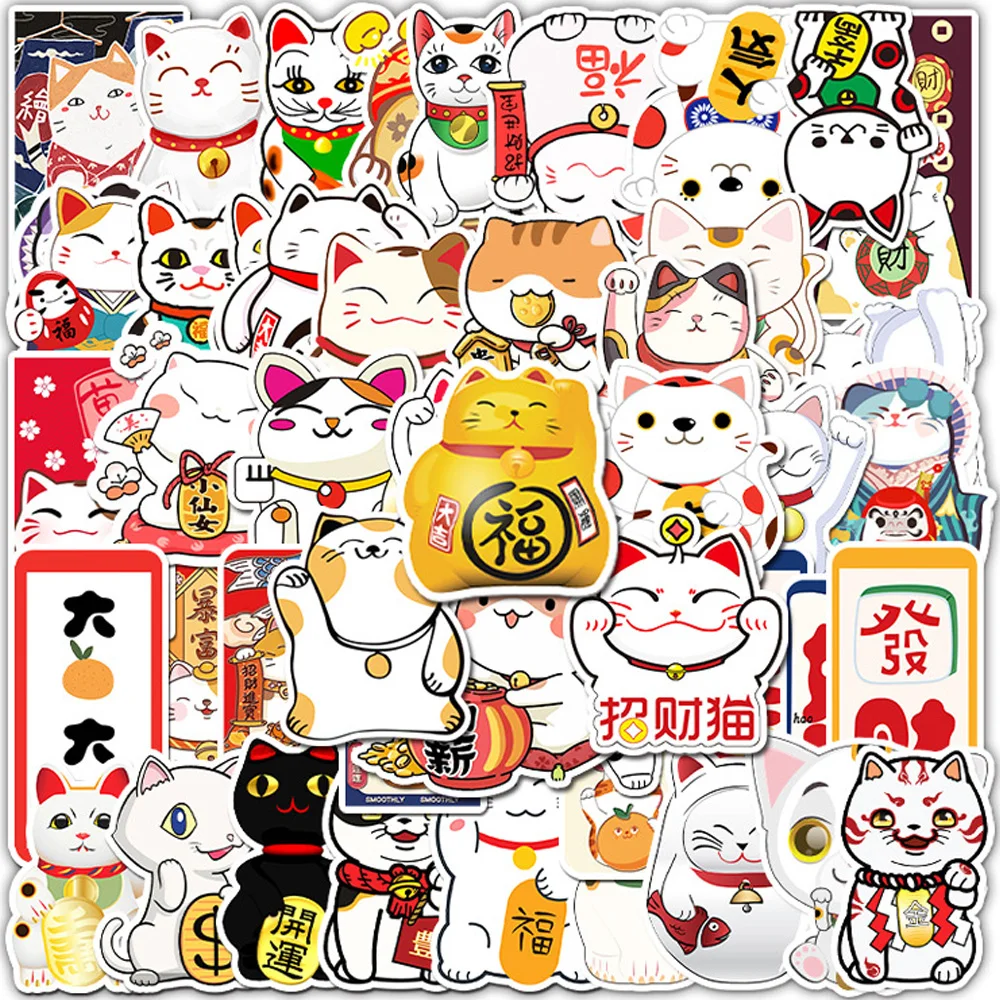 10/50Pcs Kawaii Maneki Neko Luck Cartoon Cat Decals Stickers Skateboard Laptop Phone Bike Waterproof Toy Sticker for Kids
10/50Pcs Kawaii Maneki Neko Luck Cartoon Cat Decals Stickers Skateboard Laptop Phone Bike Waterproof Toy Sticker for Kids
