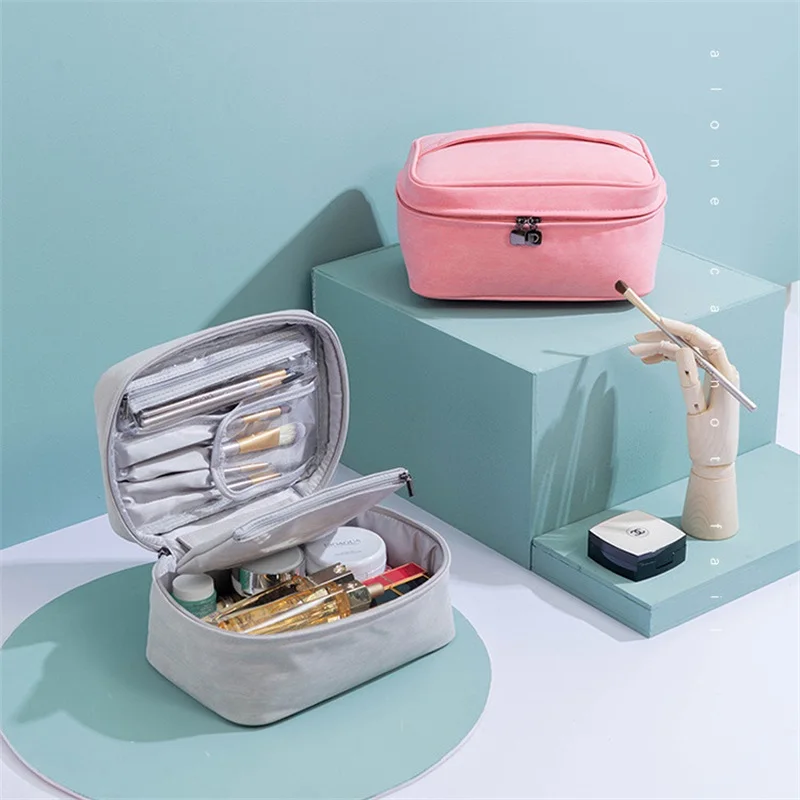 PU Skin Outdoor Storage Cosmetic Bag Upscale Multifunction Wash Bags Large Capacity Waterproof Female Travel Make Up Cases
PU Skin Outdoor Storage Cosmetic Bag Upscale Multifunction Wash Bags Large Capacity Waterproof Female Travel Make Up Cases