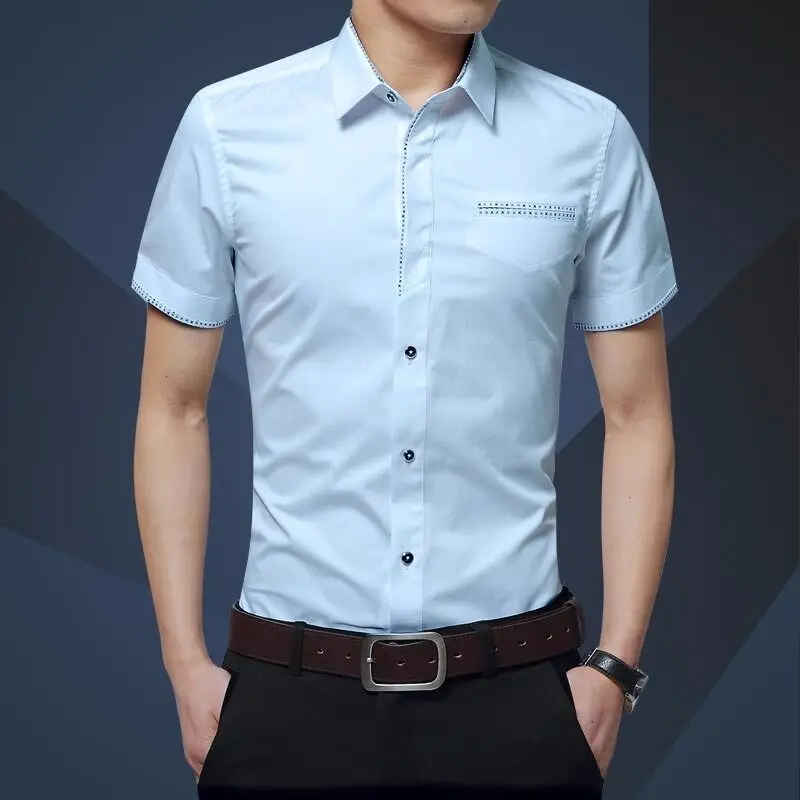 2022 New Summer Short Sleeve Shirts Men's Slim Fit Men's Shirts Casual Men's 2303-P24 Comfortable Fashion Solid Color Shirts
2022 New Summer Short Sleeve Shirts Men's Slim Fit Men's Shirts Casual Men's 2303-P24 Comfortable Fashion Solid Color Shirts