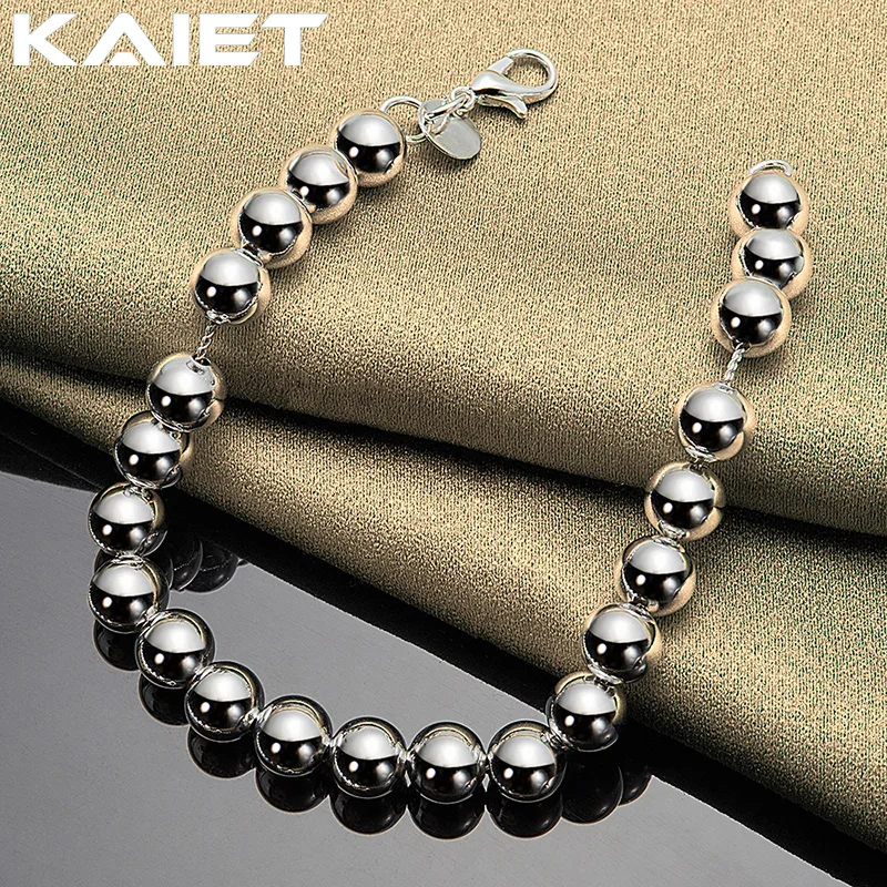 KAIET Hot Fashion Silver Color Beading Bracelet Wedding Party Charm Men Accessories 8MM Chain For Women Jewelry
KAIET Hot Fashion Silver Color Beading Bracelet Wedding Party Charm Men Accessories 8MM Chain For Women Jewelry
