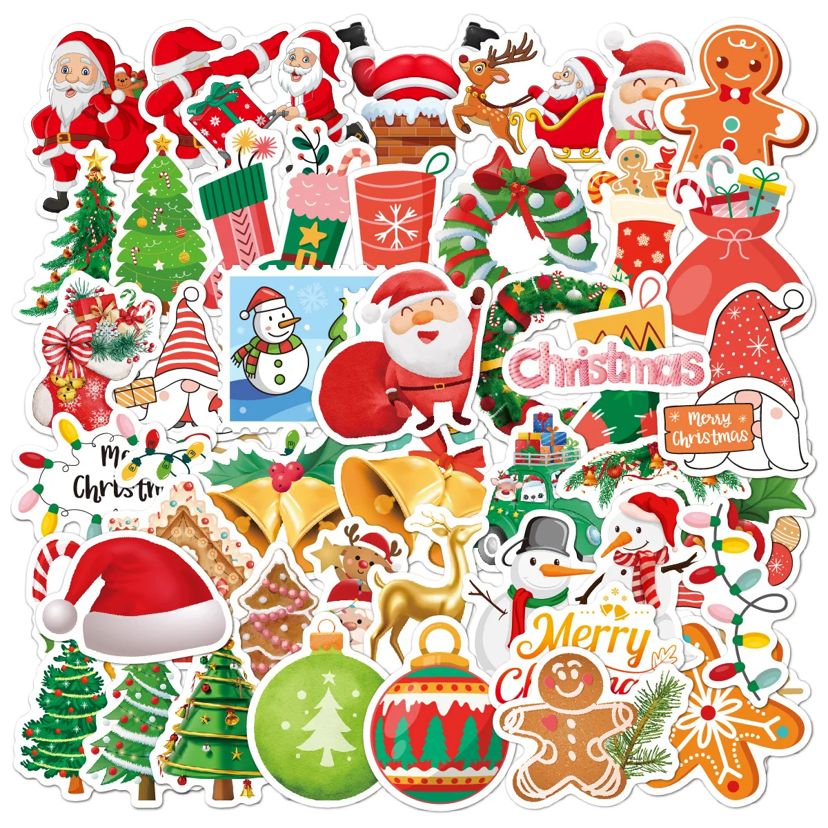 50PCS Cute Santa Claus Christmas Cartoon Stickers Laptop Phone Snowboard Luggage Fridge DIY Decal Kid Toy Sticker Decals
50PCS Cute Santa Claus Christmas Cartoon Stickers Laptop Phone Snowboard Luggage Fridge DIY Decal Kid Toy Sticker Decals