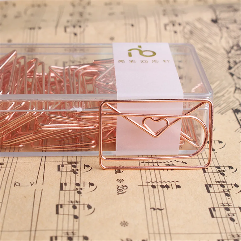 20pcs Rose Gold Love Heart Paper Clip Envelope Shaped Modeling Metal Paperclips Metal Paper Clips Bookmark Office Accessories
20pcs Rose Gold Love Heart Paper Clip Envelope Shaped Modeling Metal Paperclips Metal Paper Clips Bookmark Office Accessories