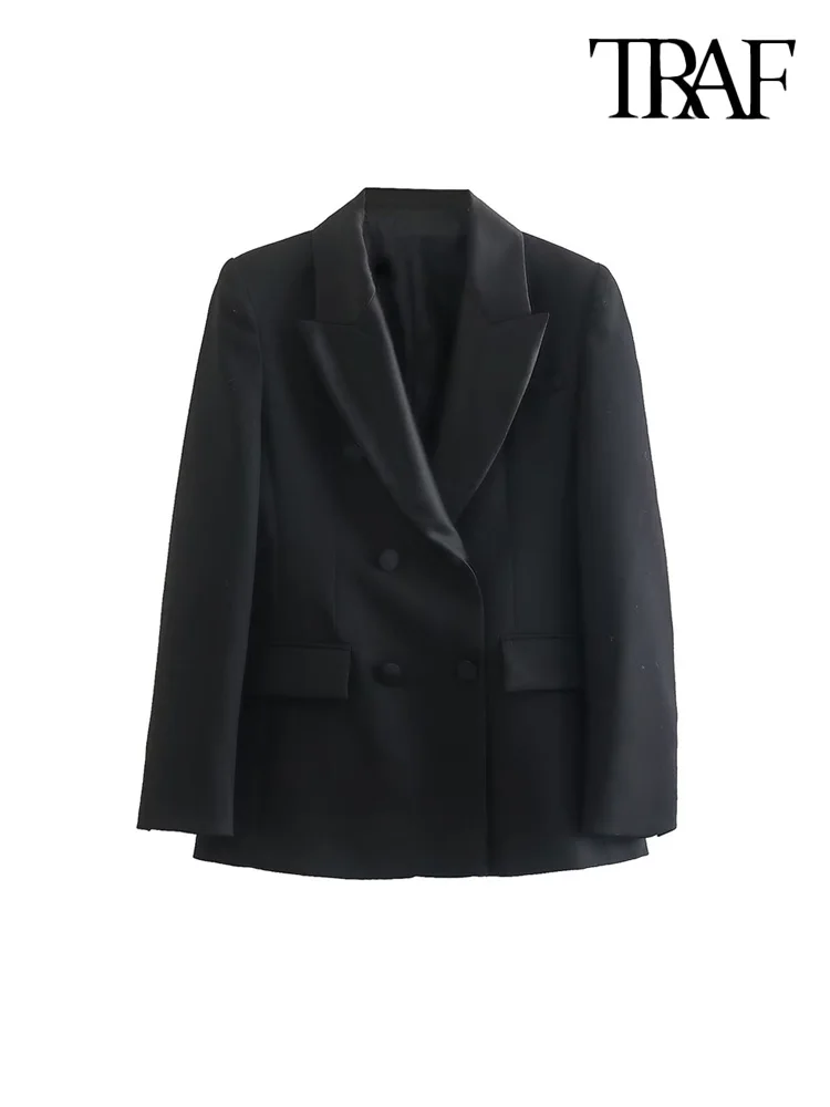 TRAF Women Fashion Double Breasted Patchwork Blazer Coat Vintage Long Sleeve Flap Pockets Female Outerwear Chic Vestes Femme
TRAF Women Fashion Double Breasted Patchwork Blazer Coat Vintage Long Sleeve Flap Pockets Female Outerwear Chic Vestes Femme