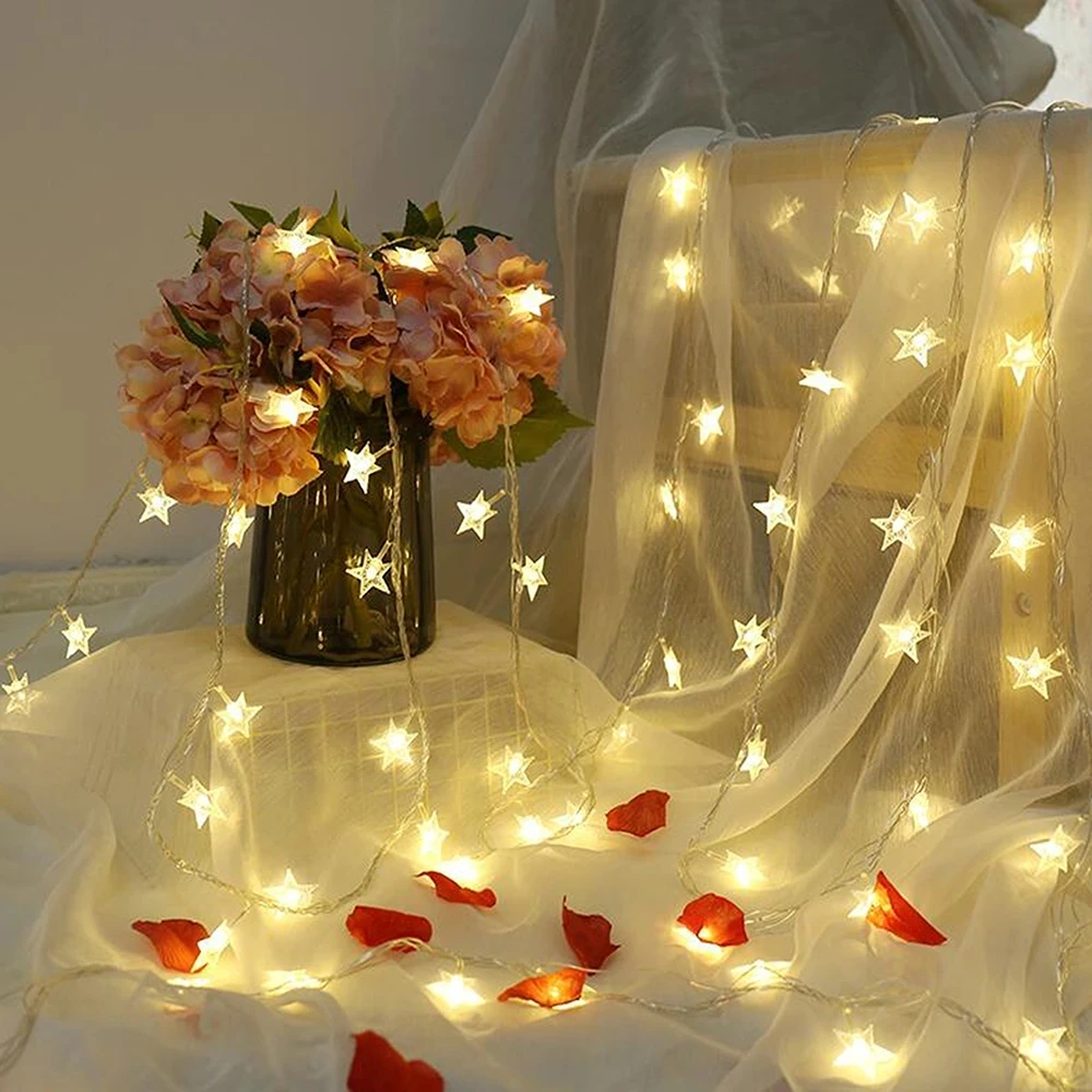Battery Power LED Ball Star Garland Lights Fairy String Lamp Home Room Christmas Tree Holiday Wedding Party Lights Decoration
Battery Power LED Ball Star Garland Lights Fairy String Lamp Home Room Christmas Tree Holiday Wedding Party Lights Decoration