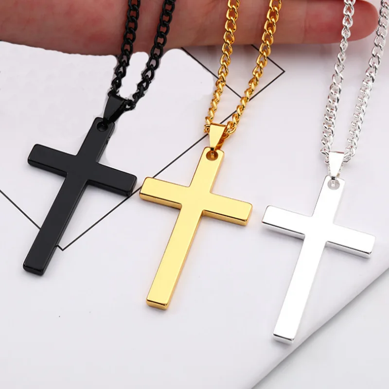 Metal Cross Necklace Ladies Simple Sweater Chain Punk Stainless Steel Men's Necklace Couple Necklace Jewelry
Metal Cross Necklace Ladies Simple Sweater Chain Punk Stainless Steel Men's Necklace Couple Necklace Jewelry