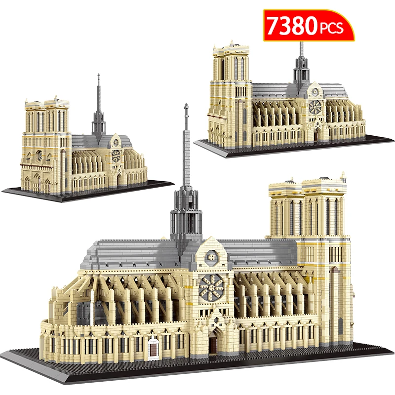 

City Famous Architecture Potala Palace Diamond Mini Blocks Notre Dame De Paris Model Building Bricks Educational Toys for Kids