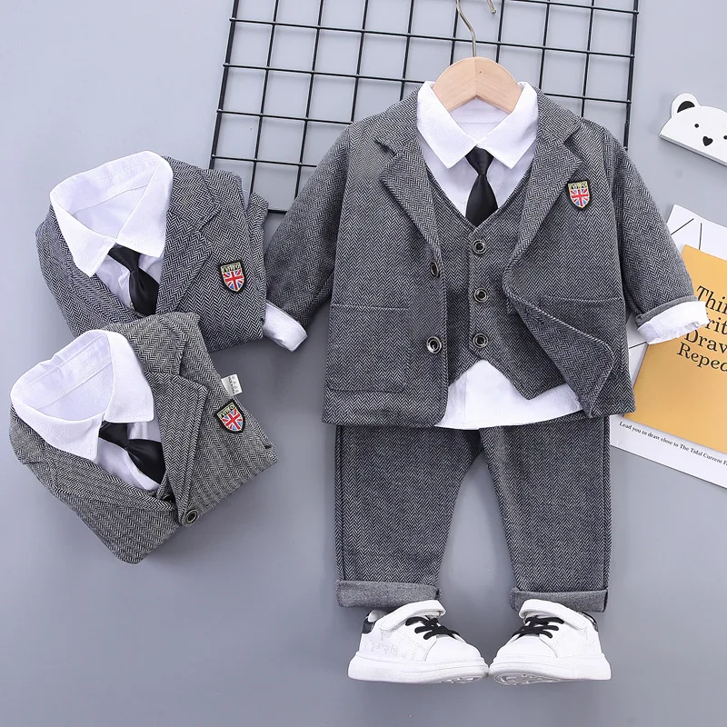 2023new baby boy fashion formal suit children's gentleman tie 3-piece suit spring and autumn long sleeve shirt + Jacket 0-4 yea
2023new baby boy fashion formal suit children's gentleman tie 3-piece suit spring and autumn long sleeve shirt + Jacket 0-4 yea