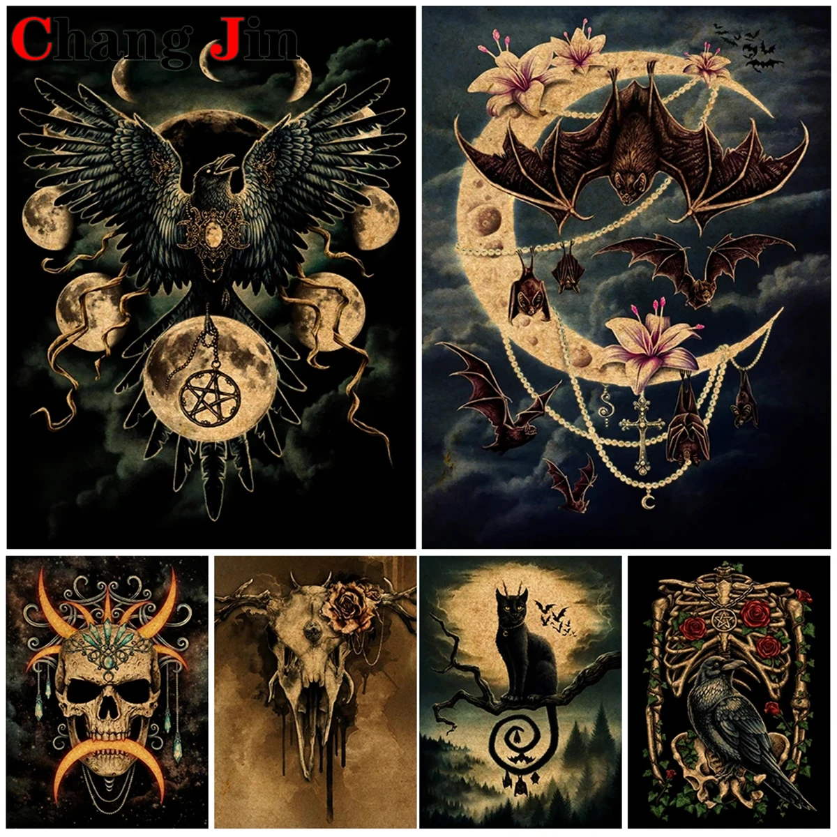 Набор для алмазной вышивки «черная кошка» 
Набор для алмазной вышивки «черная кошка»