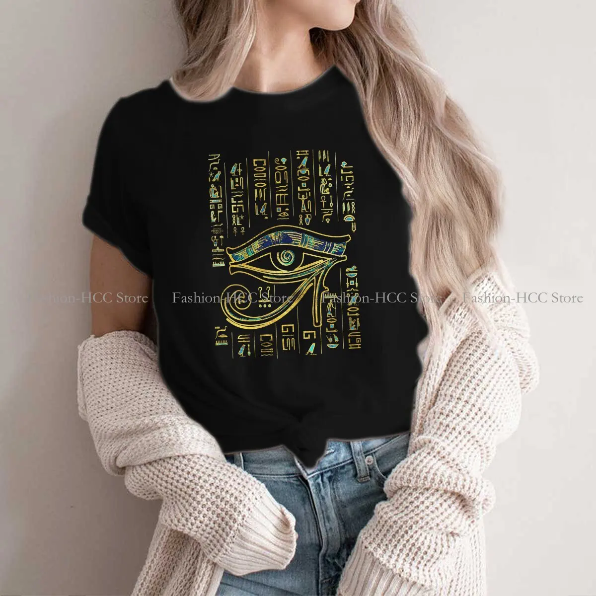Magic Egyptian Ancient Egypt Culture Polyester TShirt for Women Ian Eye of Horus on Hieroglyphics Gold and Marble Tee T Shirt
Magic Egyptian Ancient Egypt Culture Polyester TShirt for Women Ian Eye of Horus on Hieroglyphics Gold and Marble Tee T Shirt