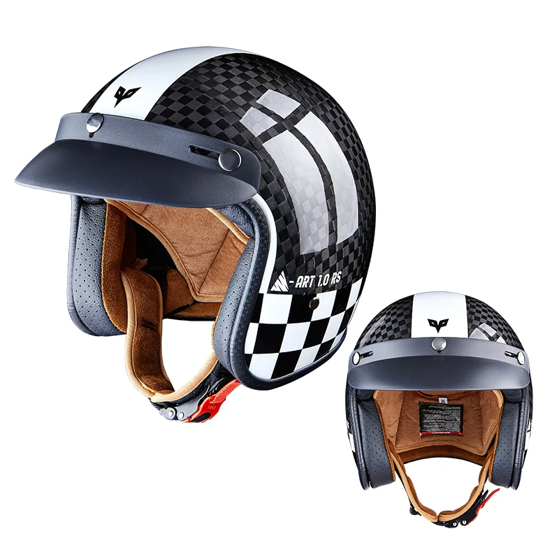 DUHAN Open Face Helmet Three Quarters Motorbike Carbon Fiber Retro Style Motorcycle Helmet
DUHAN Open Face Helmet Three Quarters Motorbike Carbon Fiber Retro Style Motorcycle Helmet