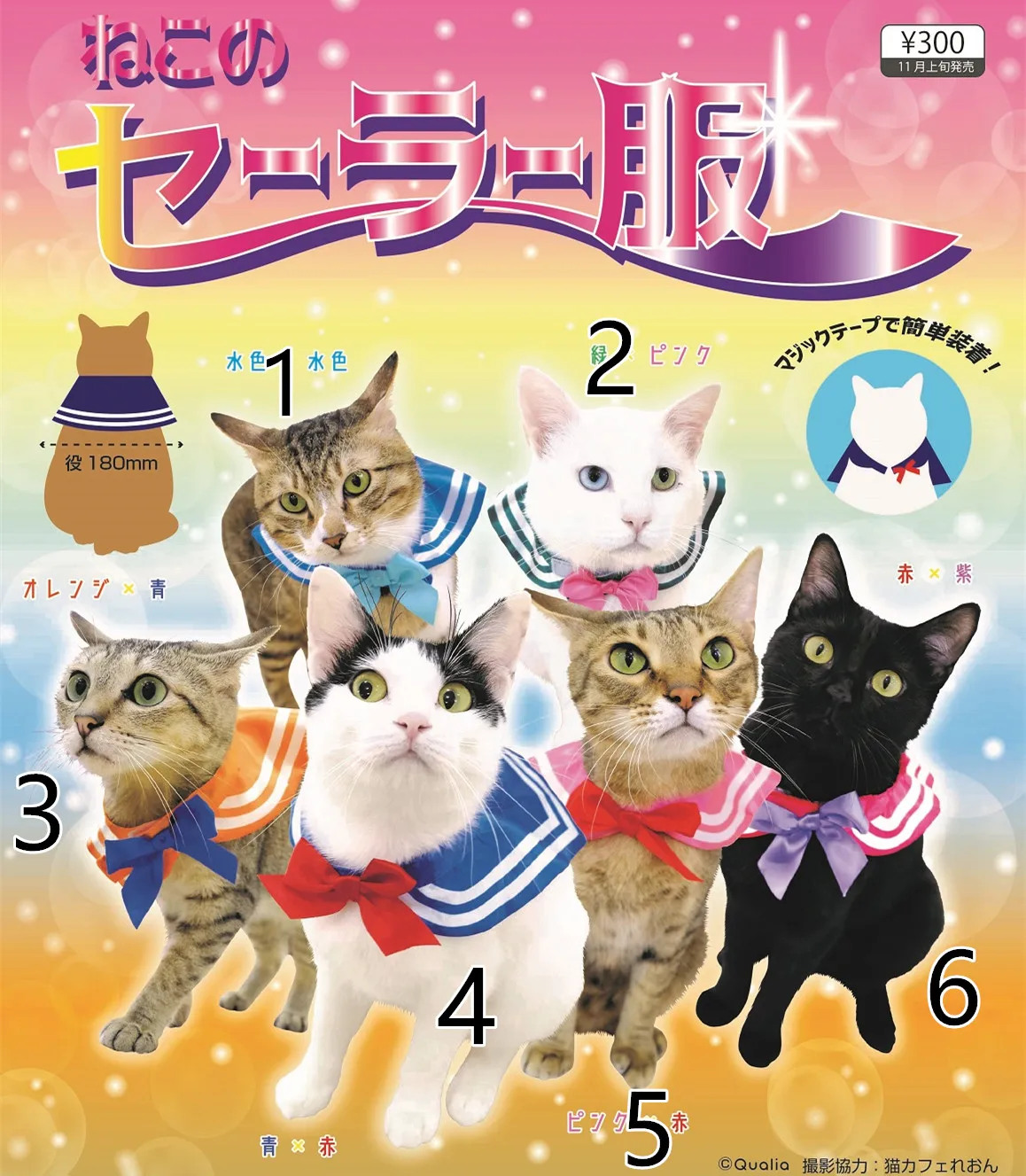 QUALIA Gachapon Capsule Toy Cat Exclusive Student Uniform Bow Tie Cute Creative Animal Figurine Gashapon
QUALIA Gachapon Capsule Toy Cat Exclusive Student Uniform Bow Tie Cute Creative Animal Figurine Gashapon
