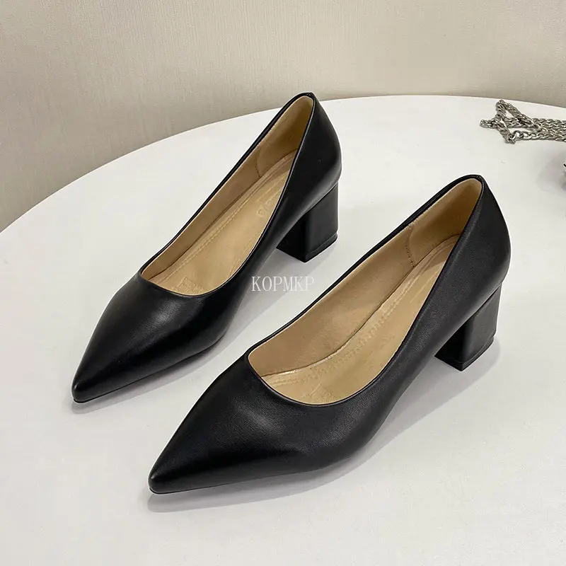 Туфли-лодочки женские классические на толстом каблуке, с острым носком
Туфли-лодочки женские классические на толстом каблуке, с острым носком