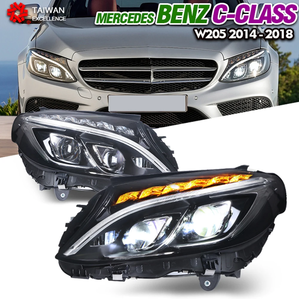For Mercedes Benz class C W205 Headlights 2015-2018 Head Lamp Car Styling DRL Signal Projector Lens Auto Accessories
For Mercedes Benz class C W205 Headlights 2015-2018 Head Lamp Car Styling DRL Signal Projector Lens Auto Accessories