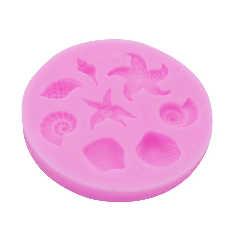 DIY Marine Series Pearl Shell Seahorse Sea Star Conch Pattern Silicone Mold Fondant Sugar Craft Cake DecorTool
DIY Marine Series Pearl Shell Seahorse Sea Star Conch Pattern Silicone Mold Fondant Sugar Craft Cake DecorTool