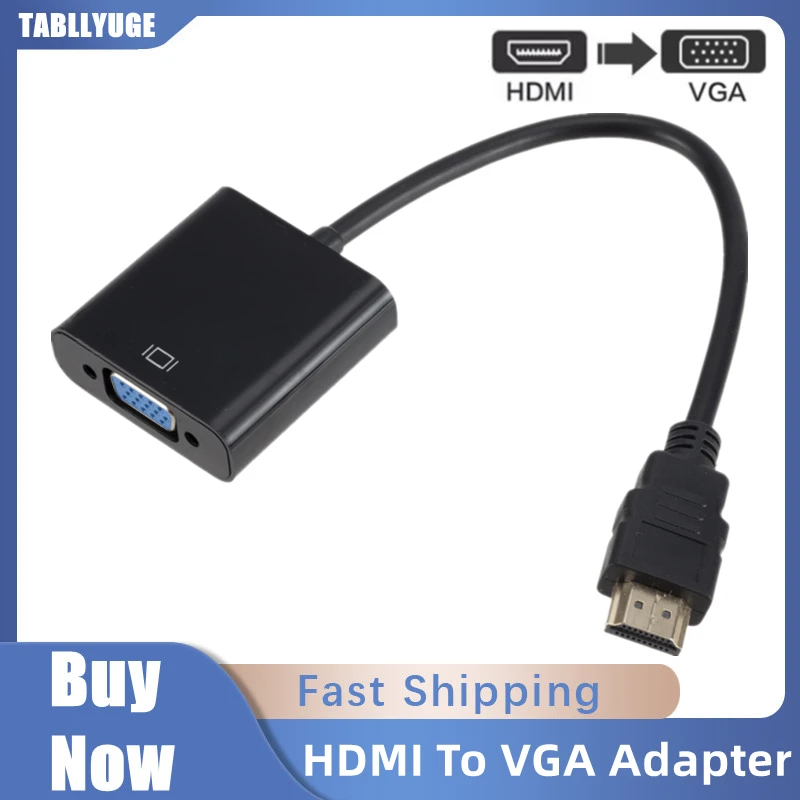 TABLLYUGE HD 1080P HDMI To VGA Cable Converter HDMI Male To VGA Famale Converter Adapter Digital Analog for Tablet laptop PC TV
TABLLYUGE HD 1080P HDMI To VGA Cable Converter HDMI Male To VGA Famale Converter Adapter Digital Analog for Tablet laptop PC TV