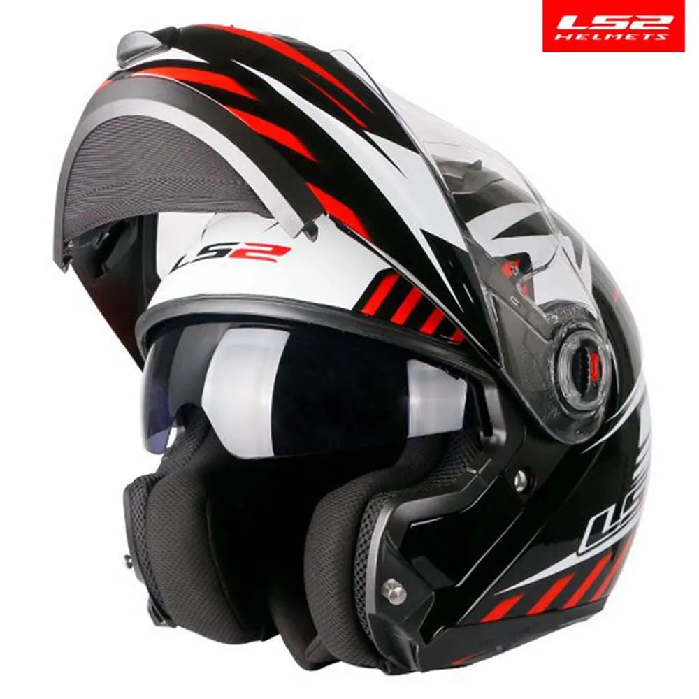 LS2 Flip Up Motorcycle Helmet FF370 Dual Lens Modular Helmets with Sun Visor Moto Capacete CE Motocross Cycling Helmet
LS2 Flip Up Motorcycle Helmet FF370 Dual Lens Modular Helmets with Sun Visor Moto Capacete CE Motocross Cycling Helmet