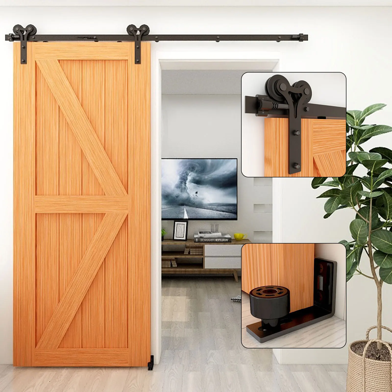 Sliding Barn Door Hardware Kit Heavy Duty Smoothly and Silently Easy to Install Fit Single Door Panel Single Y-Shaped Style
Sliding Barn Door Hardware Kit Heavy Duty Smoothly and Silently Easy to Install Fit Single Door Panel Single Y-Shaped Style