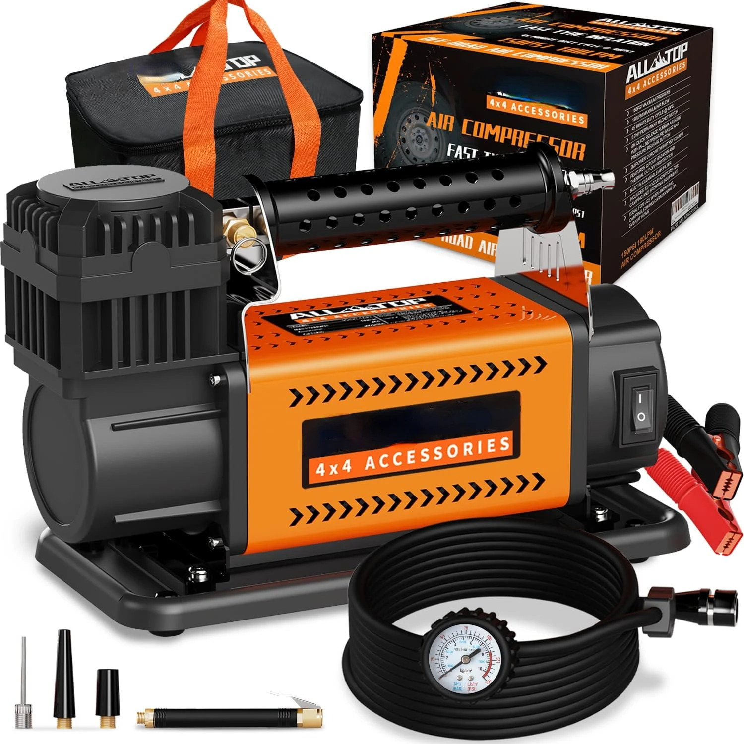 Air Compressor Kit, 12V Portable Inflator 7.06 ft³/Min, Offroad Air Compressor for Truck Tires, Heavy Duty Max 150 PSI for 4x4
Air Compressor Kit, 12V Portable Inflator 7.06 ft³/Min, Offroad Air Compressor for Truck Tires, Heavy Duty Max 150 PSI for 4x4