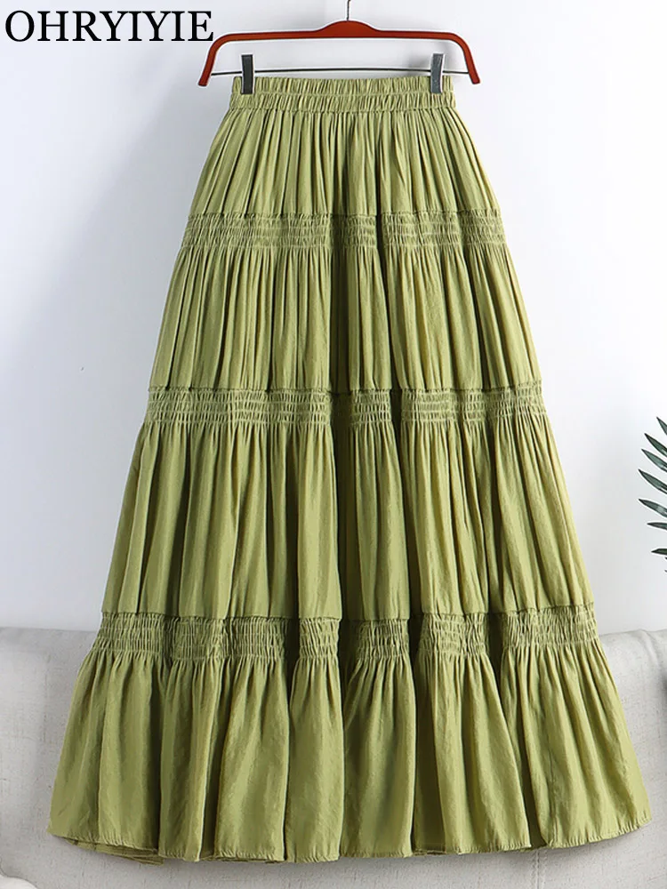 OHRYIYIE 2022 Summer New Casual Linen Skirt Women Long High Waist A-line Skirts Female Autumn Fashion Korean Large Hem Skirt
OHRYIYIE 2022 Summer New Casual Linen Skirt Women Long High Waist A-line Skirts Female Autumn Fashion Korean Large Hem Skirt