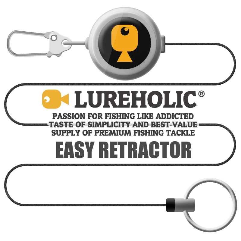 Легкий Ретрактор Lureholic быстрый крючок свободная длина 0 ~ 55 см для приманки