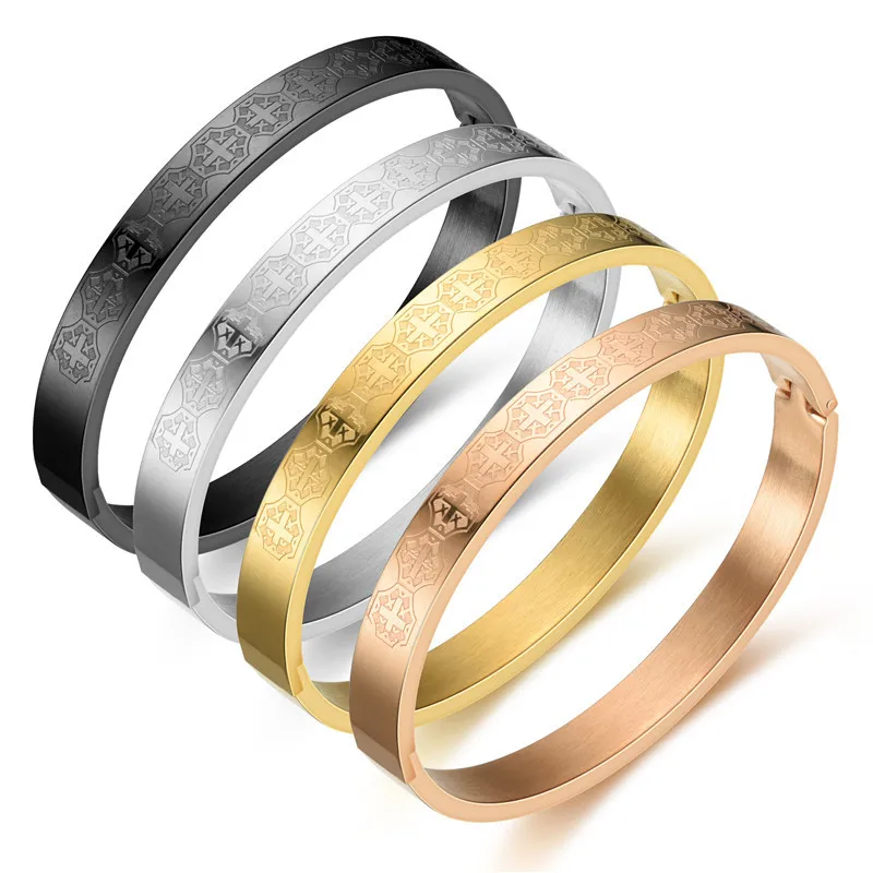 Stainless Steel Mens Womens Bracelets New Cross Stylish Simplicity Snap Bracelet Valentines Day Gift Korean Fashion Accessories
Stainless Steel Mens Womens Bracelets New Cross Stylish Simplicity Snap Bracelet Valentines Day Gift Korean Fashion Accessories