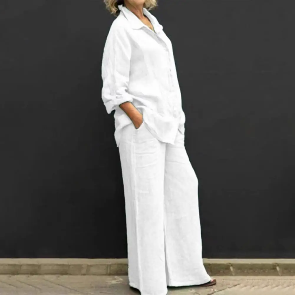 Casual Linen Solid Pants Two Piece Set Loose Long Sleeve Shirt And Straight Trouser Suit 2023 Summer Autumn Lady Vacation Outfit
Casual Linen Solid Pants Two Piece Set Loose Long Sleeve Shirt And Straight Trouser Suit 2023 Summer Autumn Lady Vacation Outfit