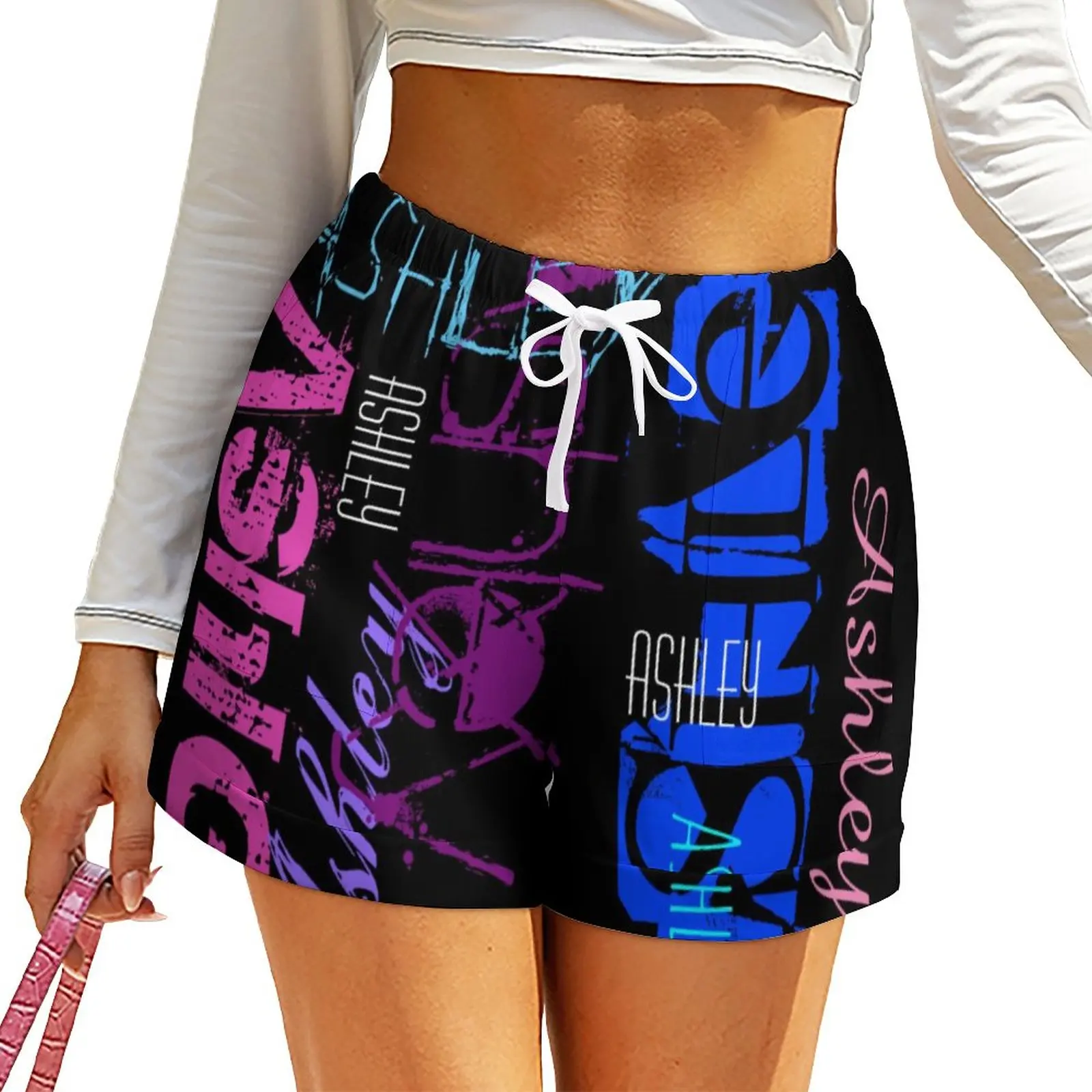 Word Graffiti Print Shorts Female Letters HWC Street Wear Trendy Shorts Elastic High Waist Oversized Short Pants Vintage Bottoms 
Word Graffiti Print Shorts Female Letters HWC Street Wear Trendy Shorts Elastic High Waist Oversized Short Pants Vintage Bottoms