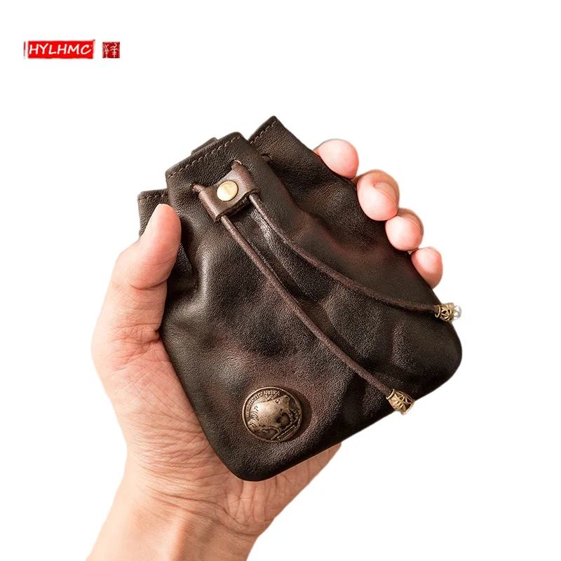 New Retro Genuine Leather Coin Purse Car Key Case Coin Bag Multifunction Handbag Top Layer Plant Leather Handmade Bag
New Retro Genuine Leather Coin Purse Car Key Case Coin Bag Multifunction Handbag Top Layer Plant Leather Handmade Bag
