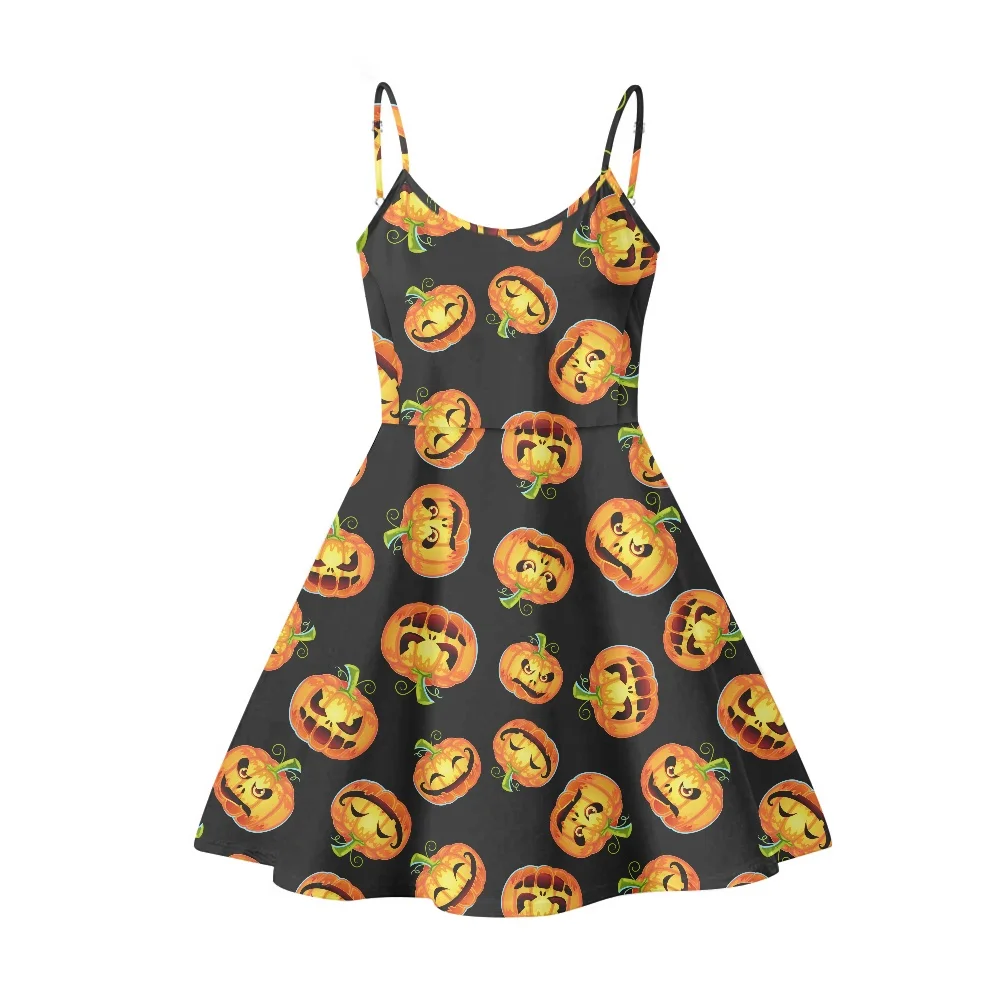 Halloween Pattern Pumpkin Head Funny Terrifying Halter Sexy Backless Beach Dresses Fashion Sleeveless Spaghetti Strap Sundress
Halloween Pattern Pumpkin Head Funny Terrifying Halter Sexy Backless Beach Dresses Fashion Sleeveless Spaghetti Strap Sundress