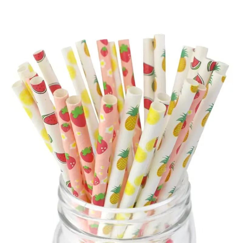 25Pcs Fruit Printed Disposable Paper Straws Kiwi Strawberry Pineapple Lemon Theme Drinking Tools Event Party Festival Supply
25Pcs Fruit Printed Disposable Paper Straws Kiwi Strawberry Pineapple Lemon Theme Drinking Tools Event Party Festival Supply