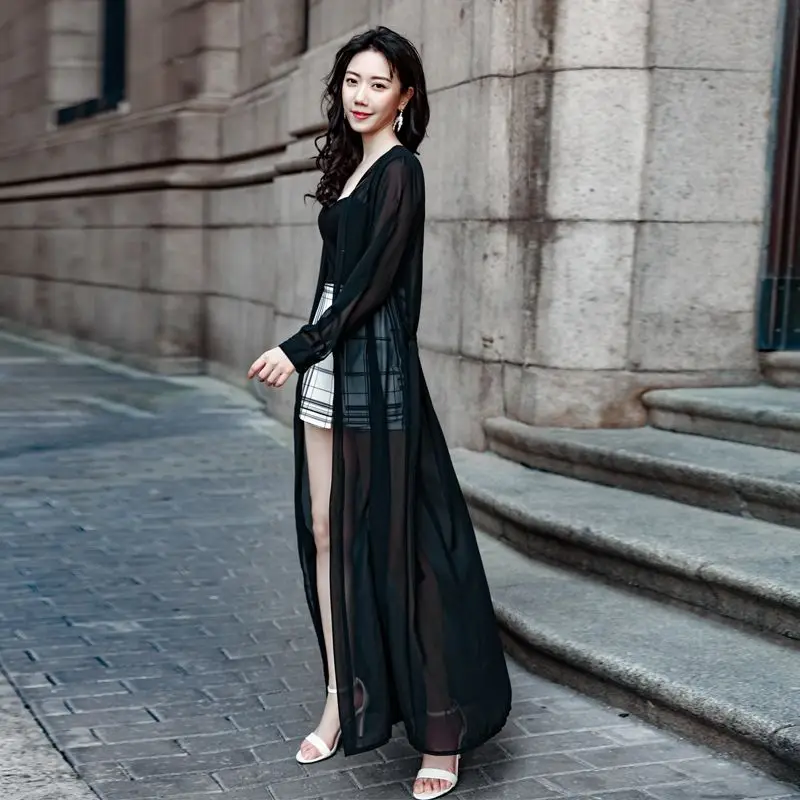 Women Coat Female Summer Thin Section Sun Protection Clothing Ladies Long Sleeve Shawl Chiffon Cardigan Coat Shawl Chiffon G11
Women Coat Female Summer Thin Section Sun Protection Clothing Ladies Long Sleeve Shawl Chiffon Cardigan Coat Shawl Chiffon G11