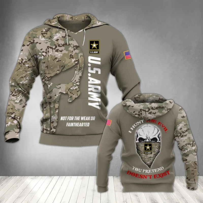 

New Veterans Army Set Soldier Camouflage Fall pullover Fashion sportswear 3D printed men's/Women's casual hoodie Free shipping