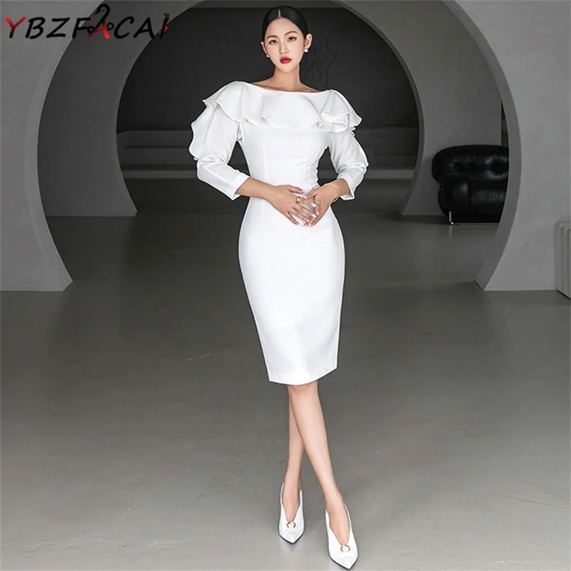 Роскошное женское вечернее облегающее белое платье с оборками, элегантное женское платье на осень и зиму 2022, облегающее платье с высокой та...
Роскошное женское вечернее облегающее белое платье с оборками, элегантное женское платье на осень и зиму 2022, облегающее платье с высокой та...